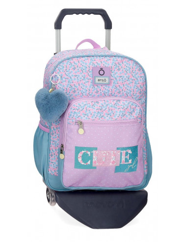 MOCHILA ADAP. C/CARRO 38CM.ENSO CUTE GIRL